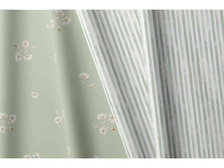 Bavlněné povlečení Sedmikrásky - zelené