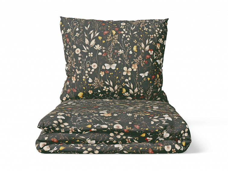 Bavlněné povlečení Květinová něžnost - tmavé
