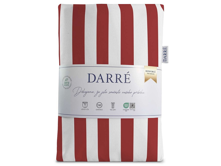Bavlněné povlečení Proužek - červené