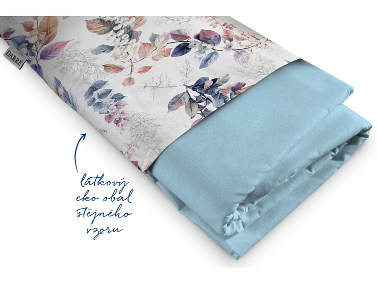 Bavlněné povlečení Květinový dotek nebesky modré - duo