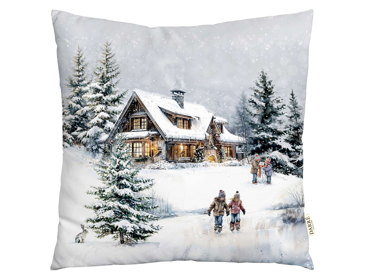 Dekoračný poťah na vankúš Vianoce na chate