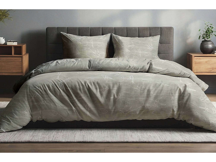 Krepové povlečení Vlaštovky v letu - béžové