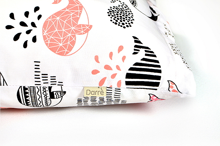 Bavlněné povlečení do postýlky Velryby růžové