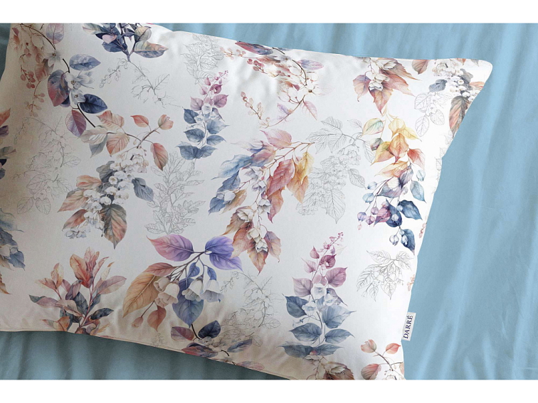 Bavlněné povlečení Květinový dotek nebesky modré - duo