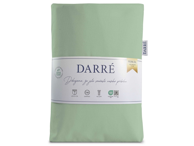 Bavlnené obliečky Jednobarevné perkálové - svetlunkozelené