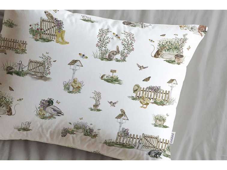 Bavlnené obliečky Zvieratká na záhrade