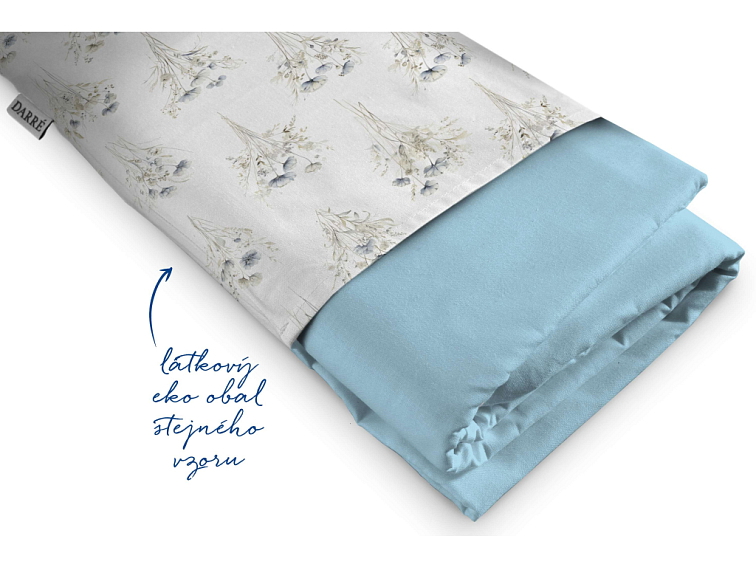 Bavlněné povlečení Něžné kvítí nebesky modré - duo