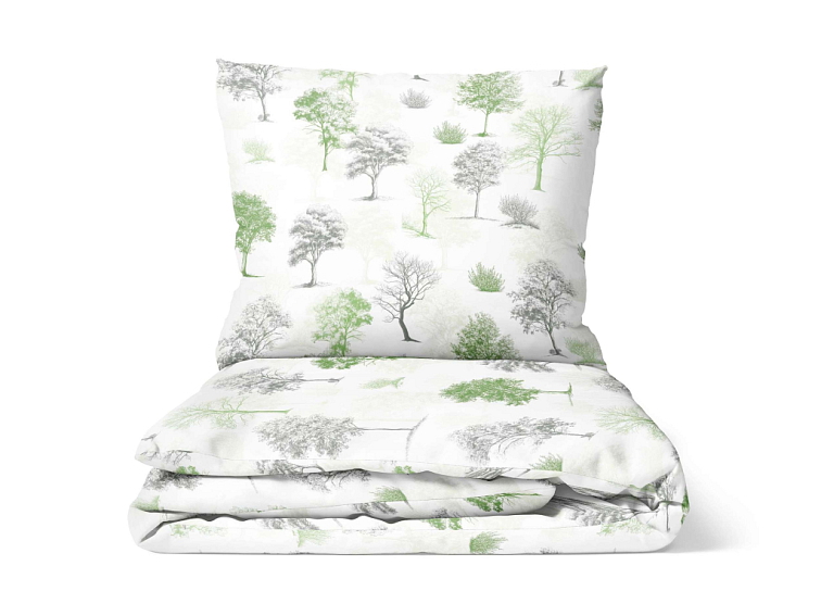 Bavlnené posteľné prádlo Tieň stromov - zelené