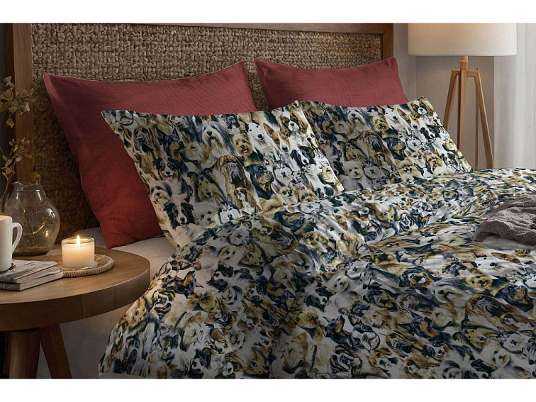 Bavlněné povlečení Psí kamarádi