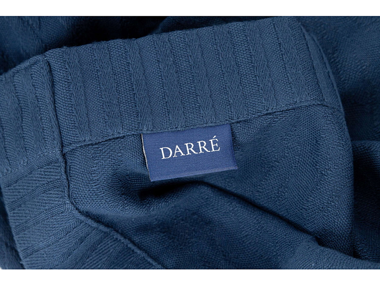 Bavlněný pléd - tmavě modrý