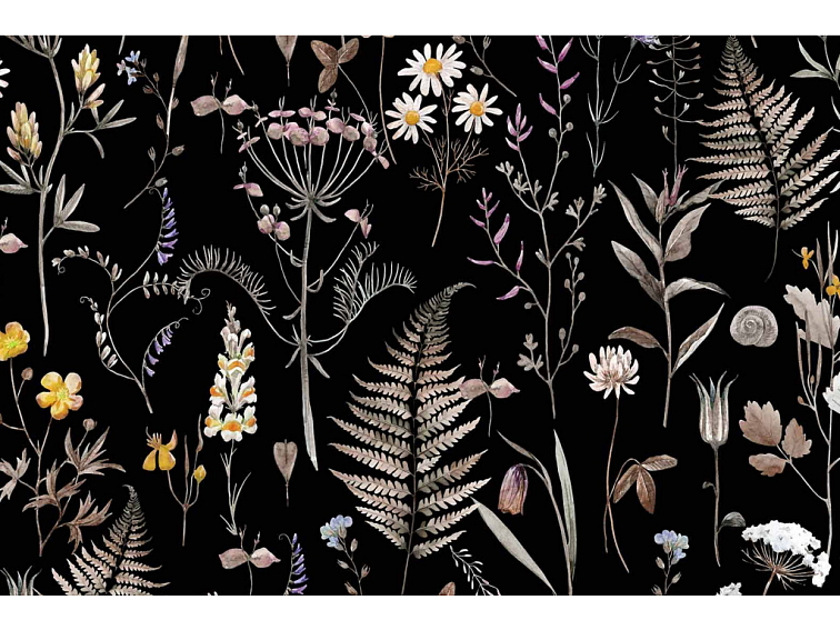 Bavlněné povlečení Dotek přírody - černá od Darré