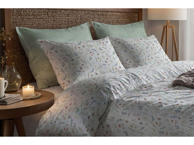 Krepové povlečení Barevný kvítek