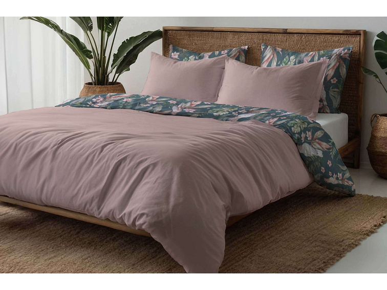 Bavlněné povlečení Tropický vánek starorůžové - duo