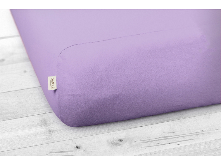 Jersey prostěradlo světle fialové na výšku matrace do 20 cm