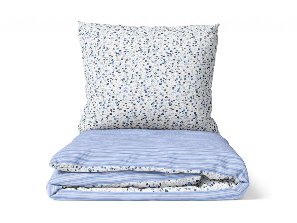 Bavlněné povlečení Borghese modré s pruhem