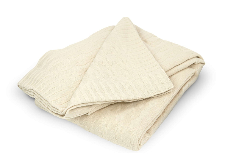 Bavlněný pléd - smetanový