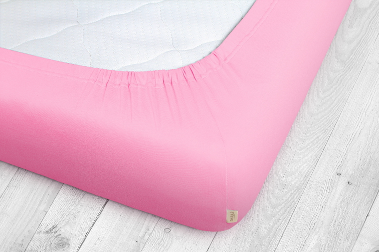 Jersey prostěradlo světle růžové na výšku matrace do 20 cm