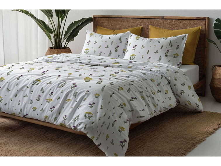 Bavlnené obliečky Vôňa vidieka - biele