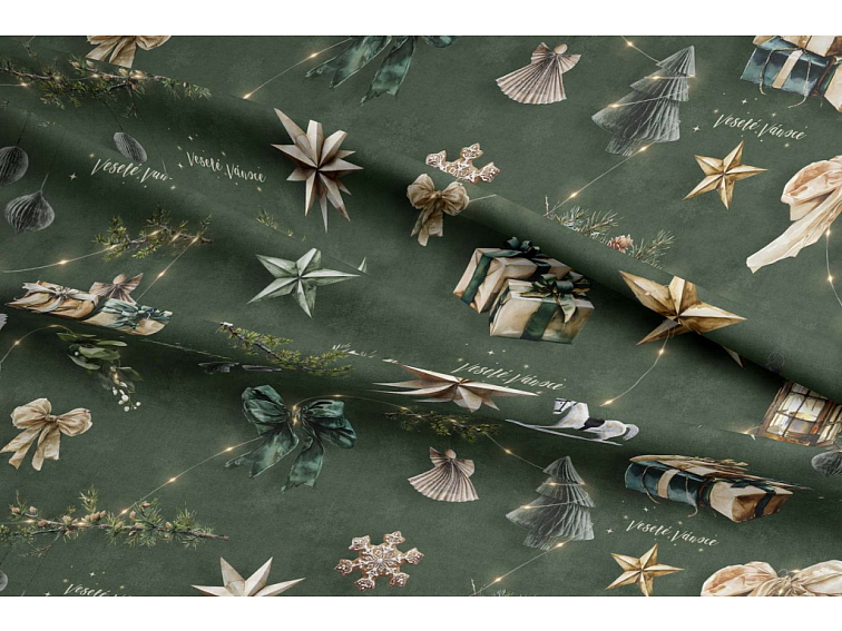 Bavlněné povlečení Kouzlo Vánoc - zelené