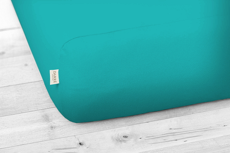 Jersey prostěradlo středně tyrkysové na výšku matrace do 20 cm