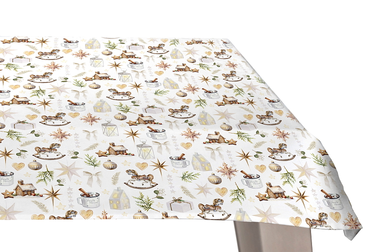 Bavlněný ubrus Vánoční koník