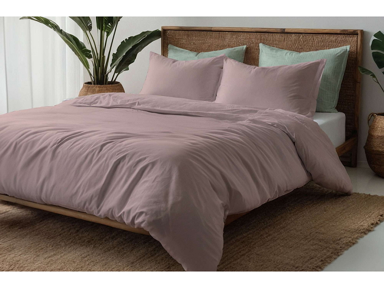 Bavlněné povlečení Jednobarevné perkálové - starorůžové