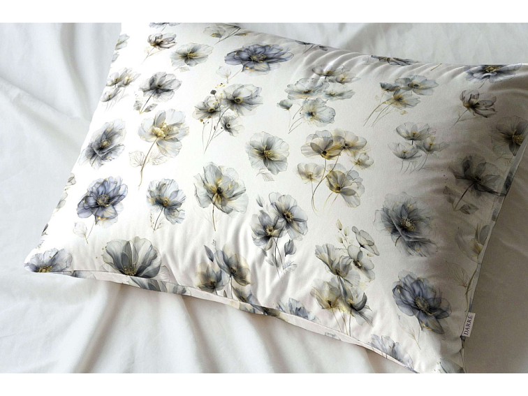 Bavlnené obliečky Kvetinové pohladenie - biele