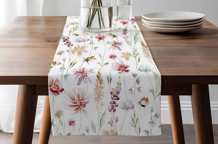 Bavlněný běhoun Květy