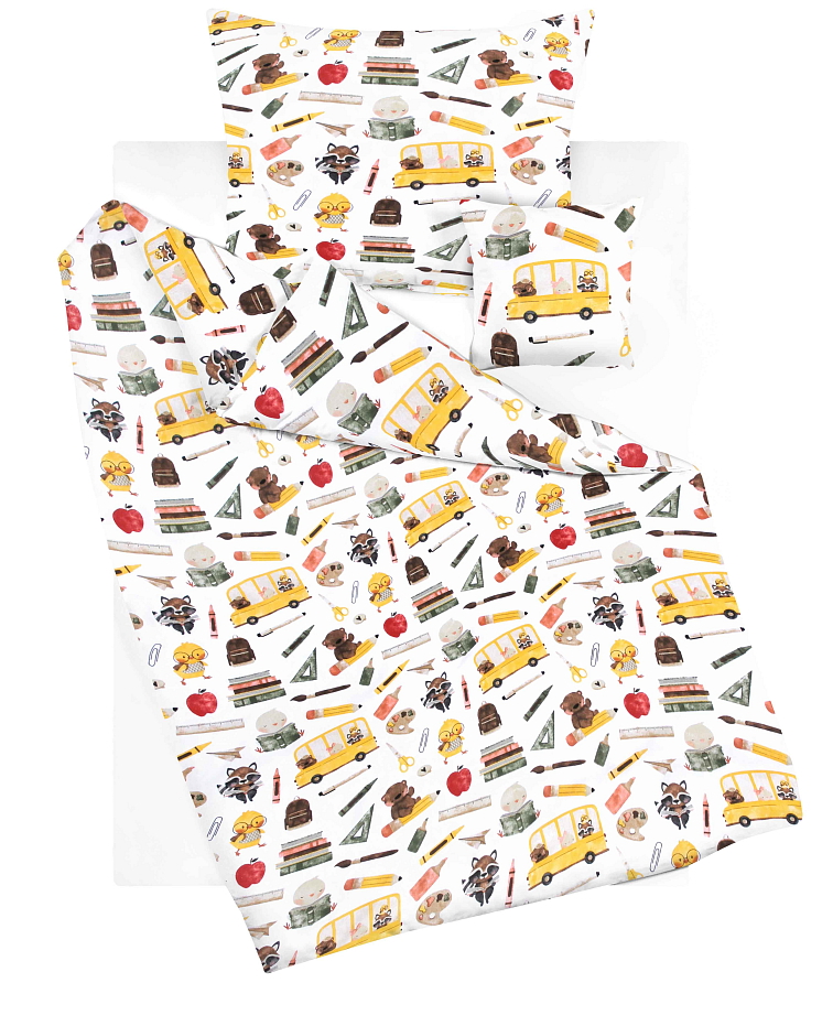 Bavlněné povlečení Škola pro zvířátka