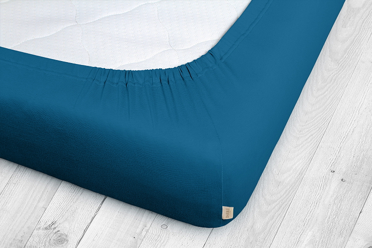 Jersey prostěradlo granátově modré na výšku 20 cm