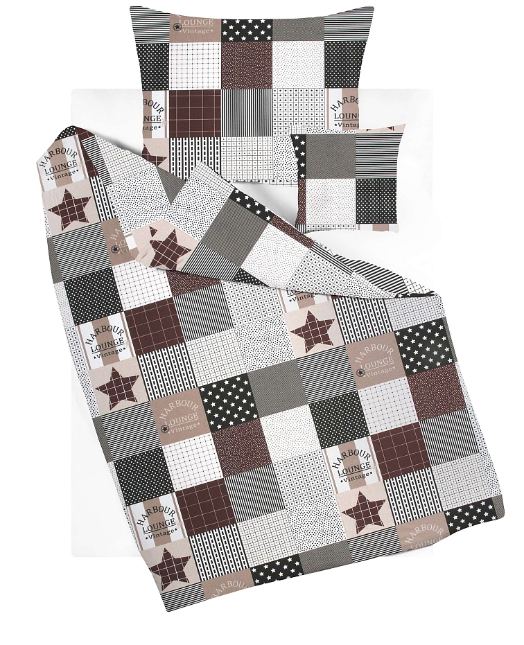 Bavlněné povlečení Trivento - hnědé