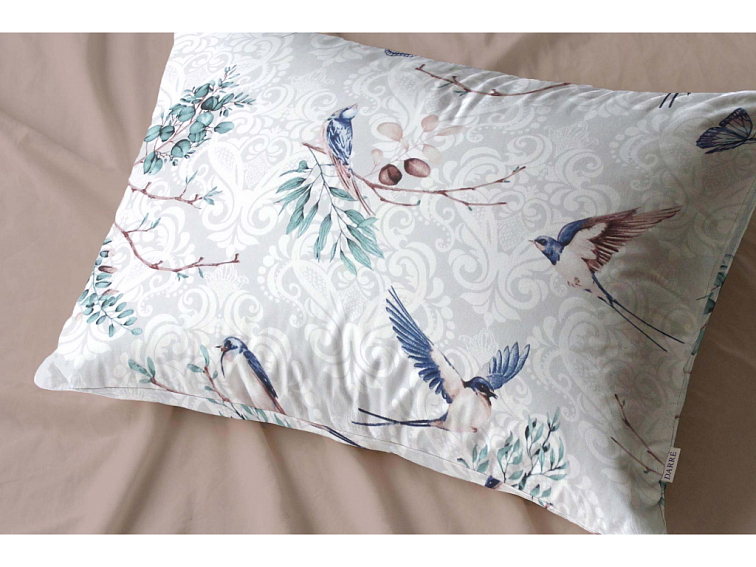 Bavlněné povlečení Nebeská zahrada - šedé