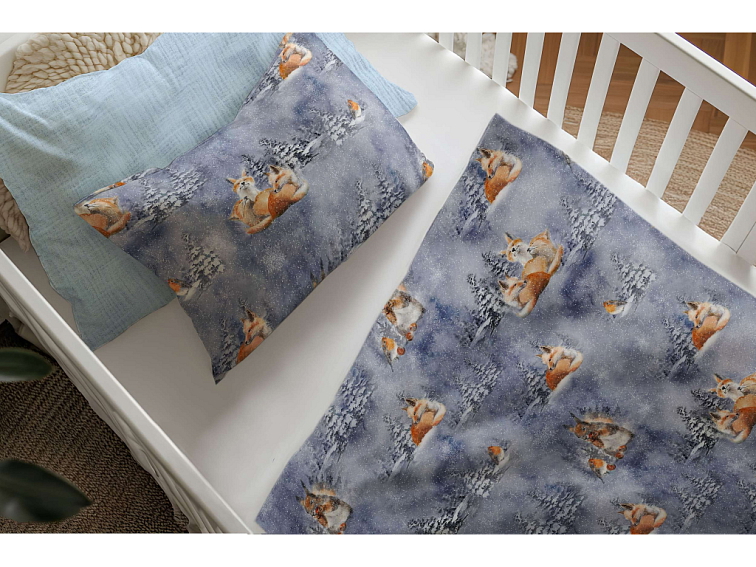 Bavlnené povlečenie do postieľky Zimná rozprávka