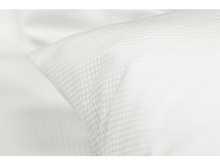 Saténové povlečení Kostička 3mm - bílá