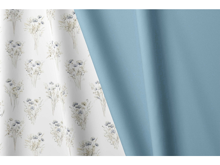 Bavlněné povlečení Něžné kvítí nebesky modré - duo