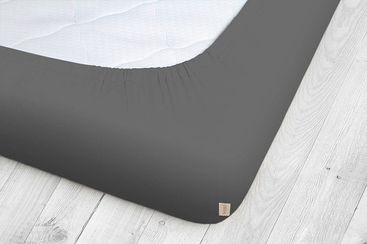 Jersey prostěradlo tmavě šedé na výšku matrace do 20 cm