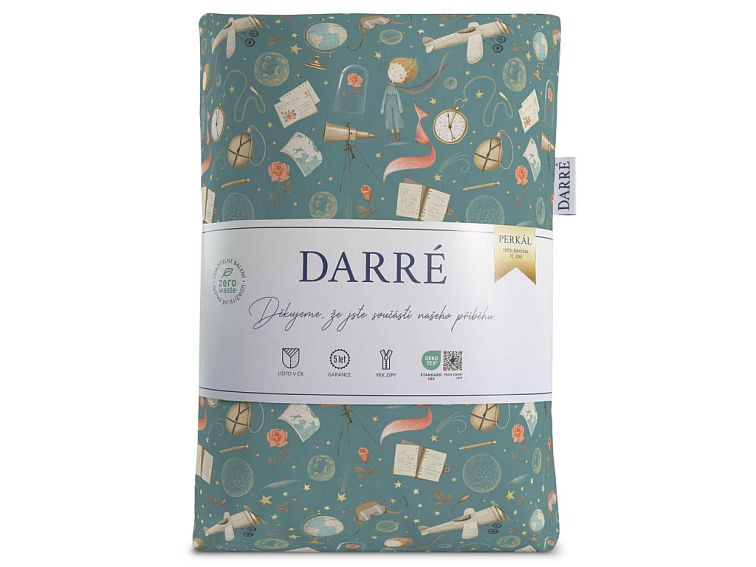 Bavlněné povlečení Malý princ - zelené