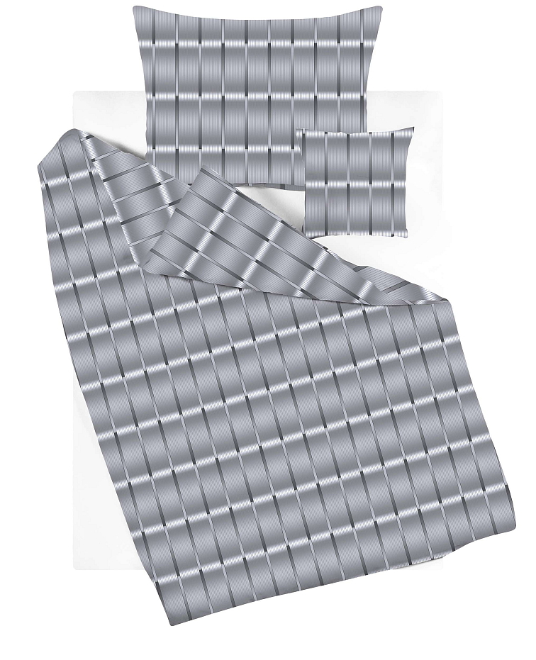 Saténové povlečení Stefano - šedé