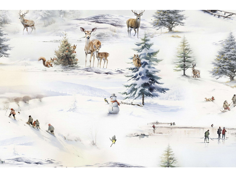 Bavlněné povlečení Vánoce v přírodě