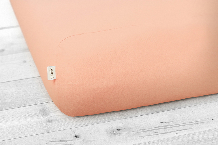 Jersey prostěradlo meruňkové na výšku matrace do 30 cm