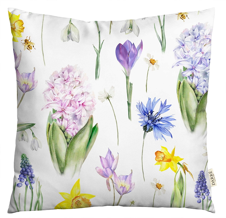 Dekorační povlak na polštářek Jarní kvítí