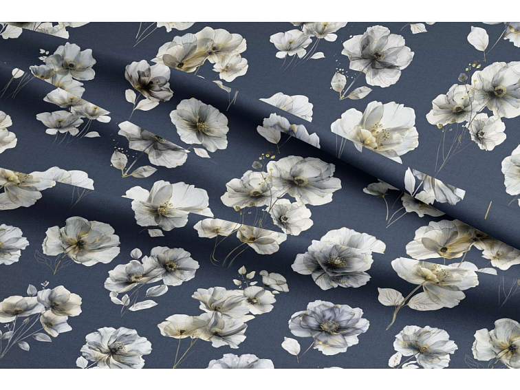 Bavlněné povlečení Květinové pohlazení - modré