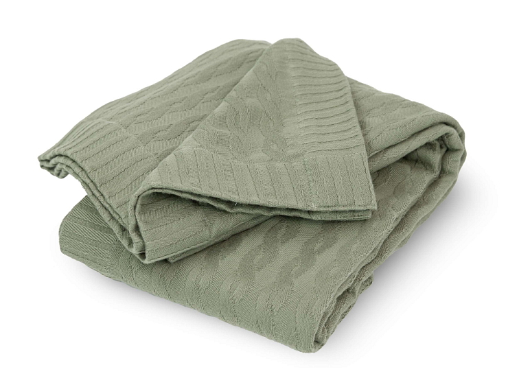 Bavlněný pléd - olivový