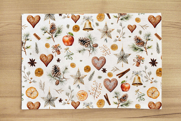 Bavlněné prostírání na stůl Voňavé Vánoce