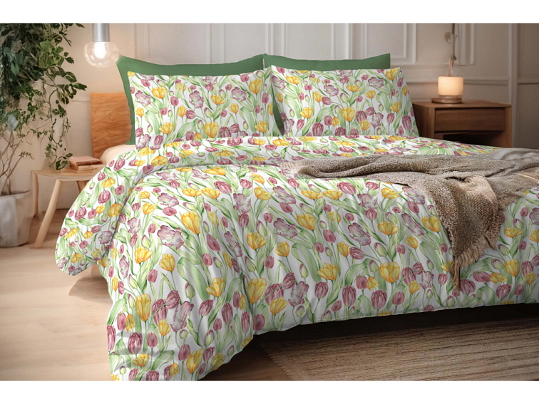 Bavlněné povlečení Tulipánové pole