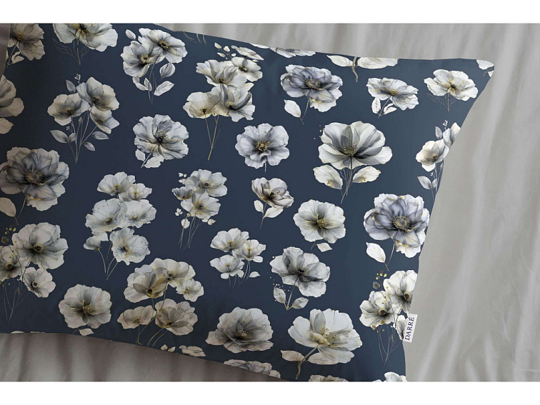 Bavlněné povlečení Květinové pohlazení - modré