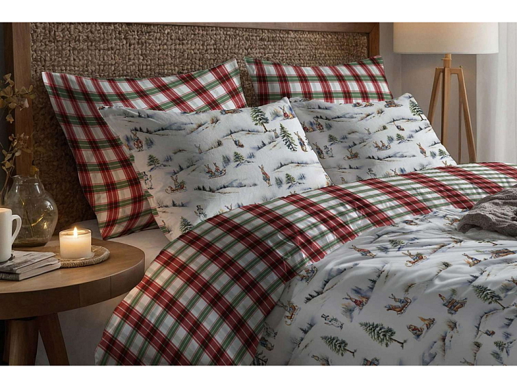 Bavlněné povlečení Vánoční zajíčci