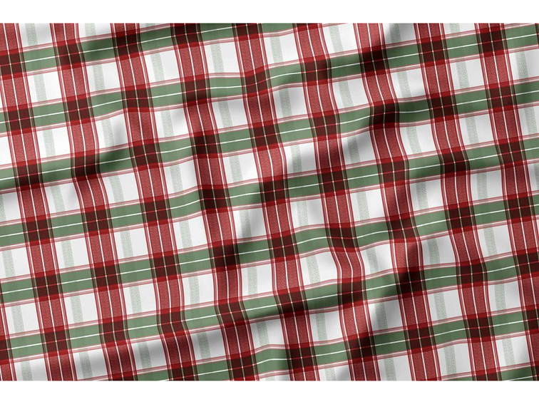 Bavlněné povlečení Kostka - červenozelené