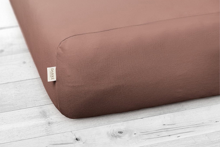 Jersey prostěradlo karamelové na výšku matrace do 20 cm