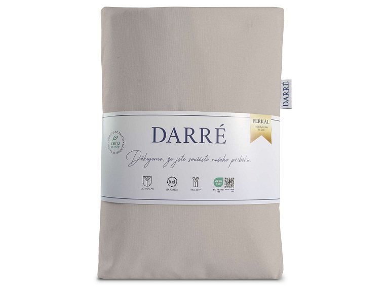 Bavlnené prestieradlo Jednoduché perkálové - béžové